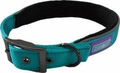 Hem & Boo Reflective Padded Collar Aqua