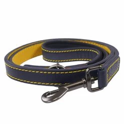 Joules Navy Leather Dog Lead
