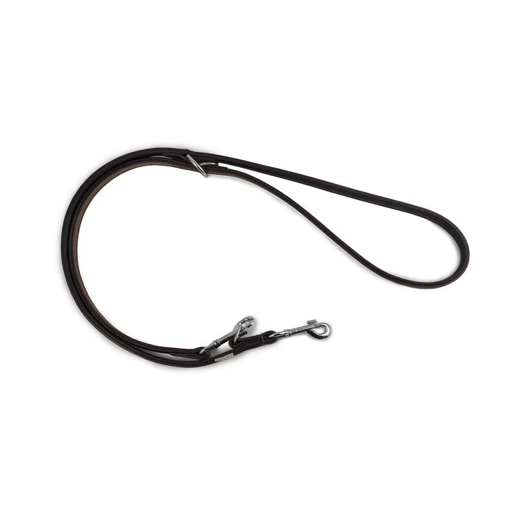 Ancol Leather Training Lead Deluxe Round Brown 19mm X2m