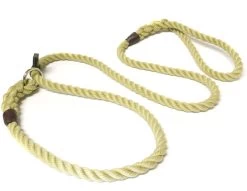 KJK Ropeworks Slip Lead With Leather Stop Natural Beige