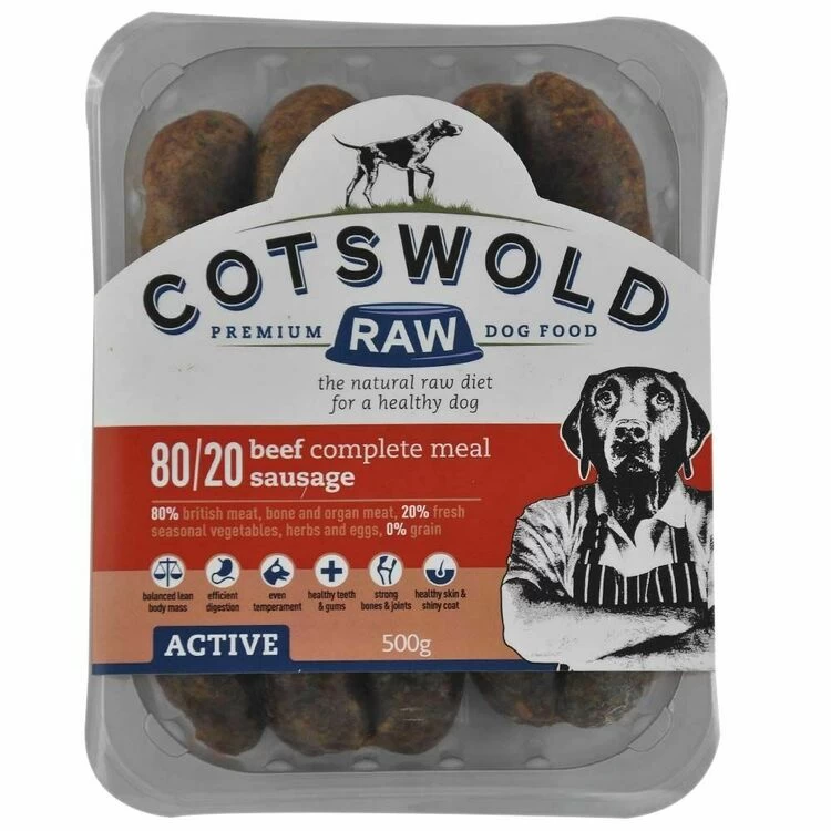 Cotswold Raw Active Sausage Beef Dog Food - Image 2