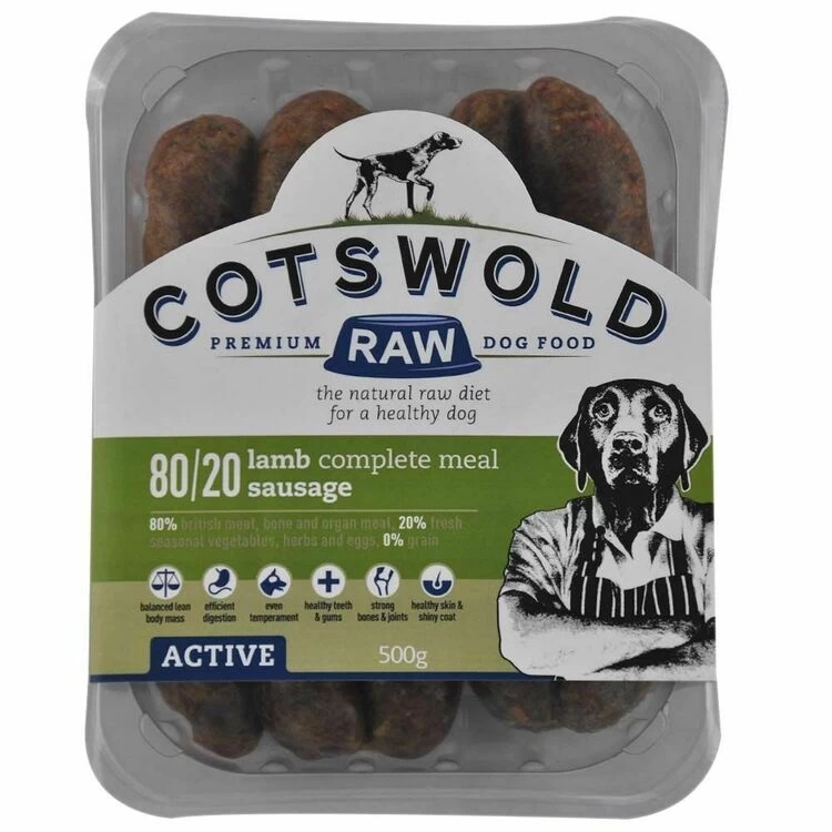 Cotswold Raw Active Sausage Lamb Dog Food - Image 2