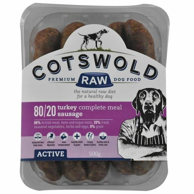 Cotswold Raw Active Sausage Turkey Dog Food - Image 2