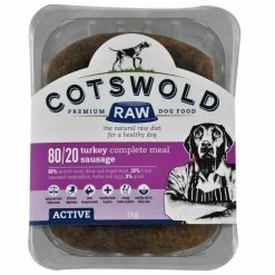 Cotswold Raw Active Sausage Turkey Dog Food