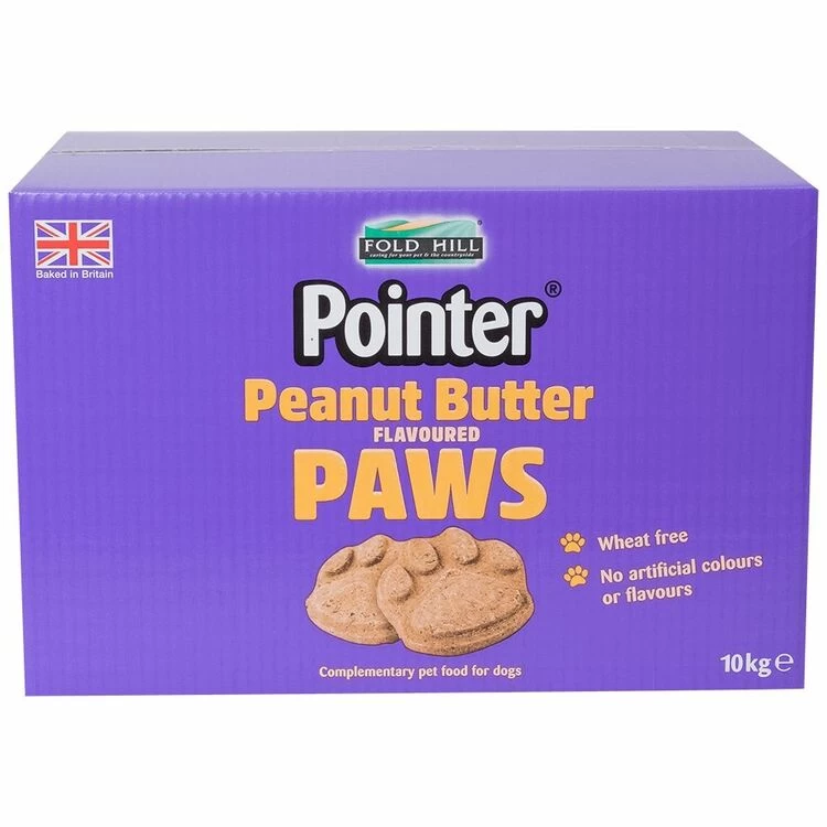 Pointer Wheat Free Peanut Butter Paws Dog Treats 10kg