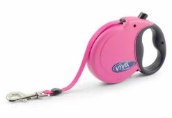 Ancol Viva Raspberry Pink Extendable Tape Lead