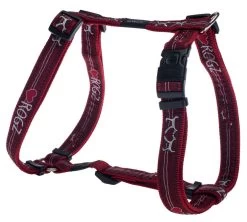 Rogz Armed Response Nylon Harness Red Heart 25mm