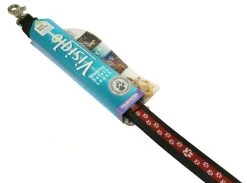 Visiglo LED Flashing Nylon Glowing Dog Lead Black/Red