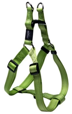 Rogz Lumberjack Reflective Nylon Step-in Harness Lime Green 25mm