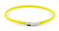 Ancol Light Up USB Rechargeable Flashing Dog Collar Yellow 70cm