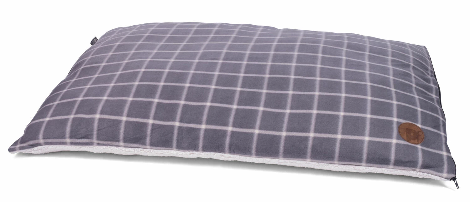 Petface Grey Window Pane Check Pillow Mattress