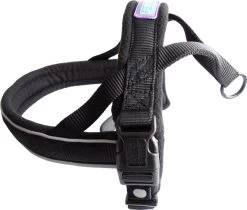 Dog & Co Nylon Norwegian Reflective Padded Dog Harness In Black
