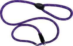 Dog & Co Mountain Rope Slip Lead Purple Reflective 150cm