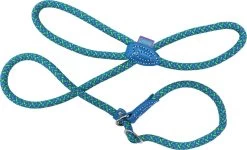 Dog & Co Mountain Rope Slip Lead Ocean Blue Line & Grey 150cm