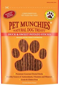 Pet Munchies Duck And Sweet Potato Dental Stick Natural Dog Treats