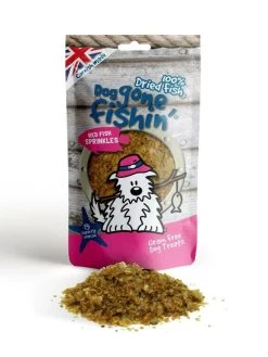 6 X Mr Johnson's Dog Gone Fishin' Red Fish Sprinkles Dog Treats 100g