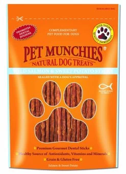 Pet Munchies Wild Salmon And Sweet Potato Dog Dental Stick