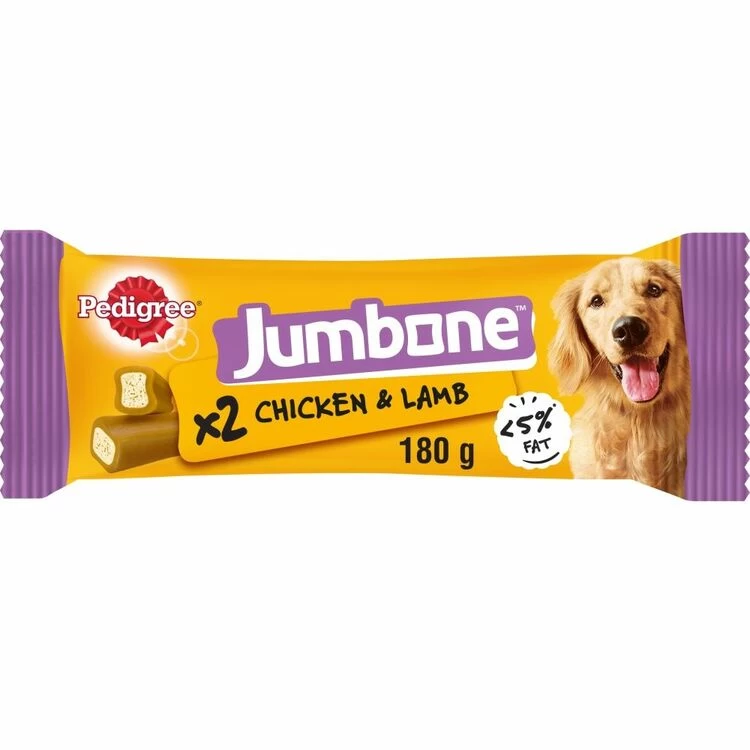 12 X 2 Piece Pedigree Jumbone Medium Dog Chicken & Lamb