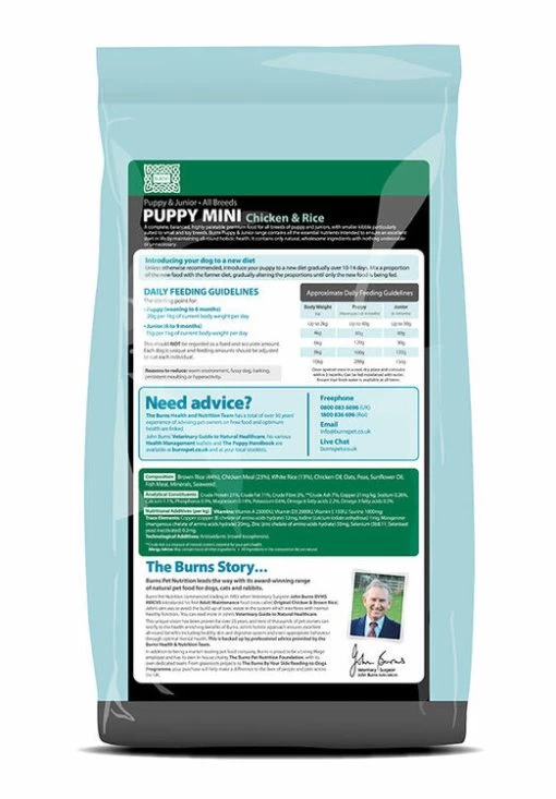 Anniversary Gifts For her Burns Puppy/Junior Mini Chicken & Rice Dog