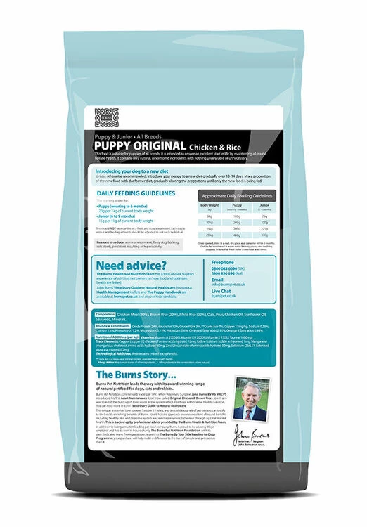 Burns Original Puppy Chicken & Rice - Image 2