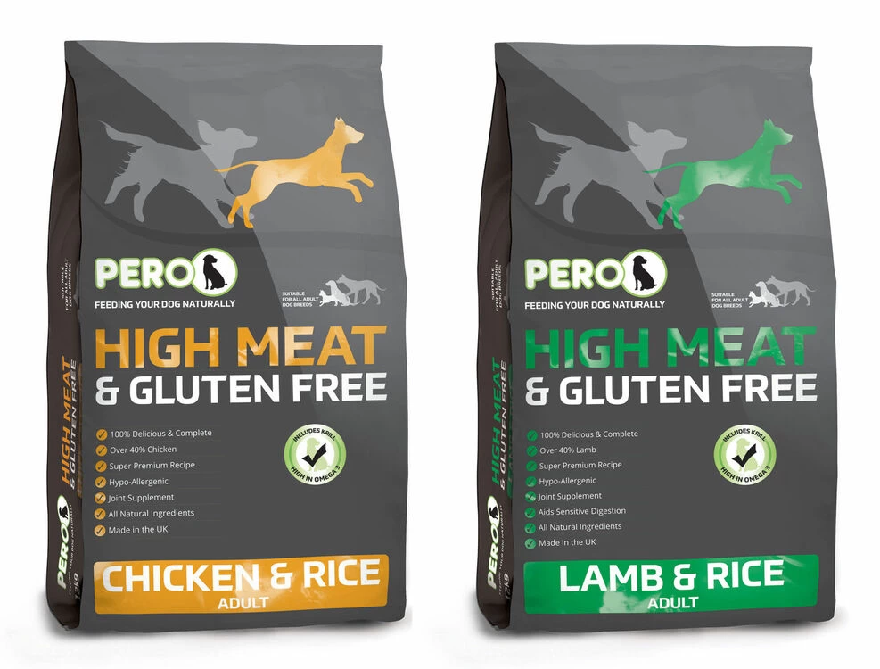 2 X 12kg Pero High Meat Chicken & Lamb Dry Dog Food