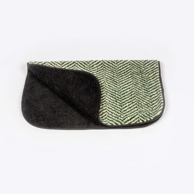Danish Design Fleece Green Herringbone Blanket - Image 2
