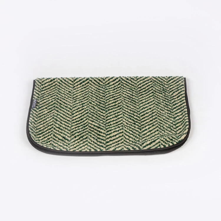 Danish Design Fleece Green Herringbone Blanket
