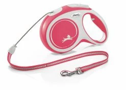 Flexi New Comfort Retractable Cord Dog Lead Red