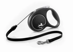 Flexi Black Design Dog Lead Cord 5m