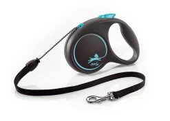 Flexi Black Design Dog Lead Cord 5m Blue