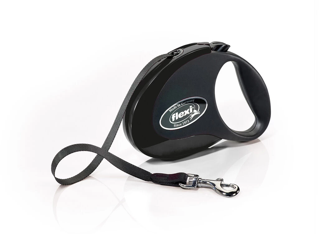 Flexi Style Retractable Tape Dog Lead Black