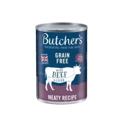 12 X 400g Butcher's Meaty Recipe Beef And Liver Dog Food