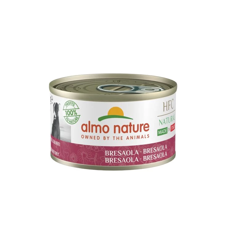 24 X 95g Almo Nature HFC Natural Made In Italy Bresaola Wet Dog Food