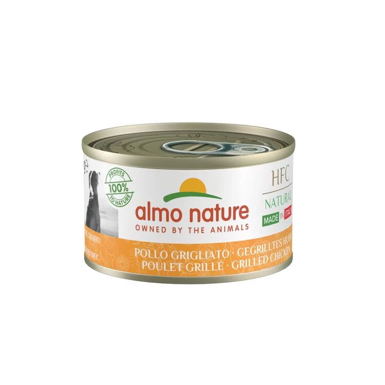 24 X 95g Almo Nature HFC Natural Made In Italy Grilled Chicken Wet Dog Food