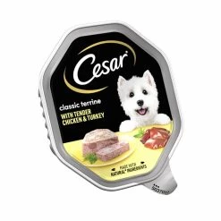 14 X Cesar Classic Terrine With Tender Chicken & Turkey Dog Food 150g