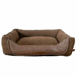 Hound Premium Quilted Sofa Bed With Faux Leather Panel