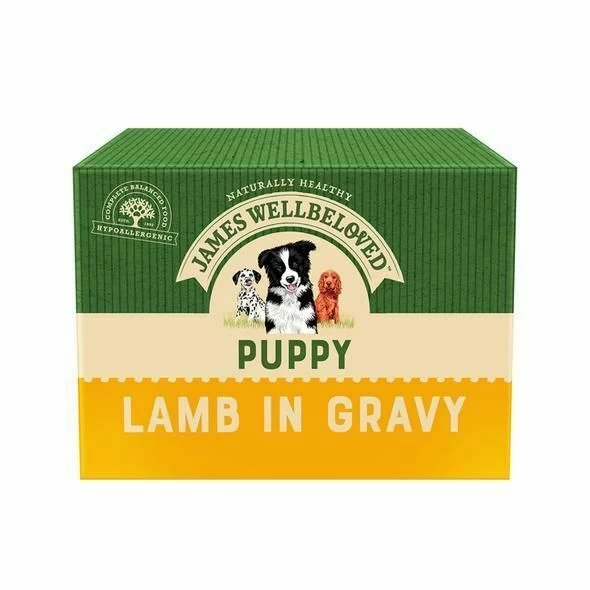James Wellbeloved Puppy Food Pouches With Lamb And Rice