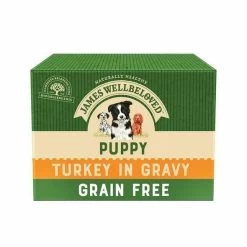 12 X James Wellbeloved Puppy/Junior Dog Food Pouches - Grain Free Turkey 100g