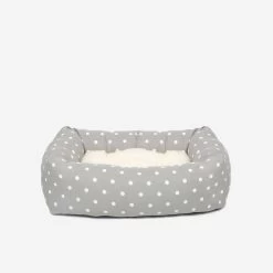 Lords & Labradors Cosy & Calm Puppy Box Bed Grey Spot