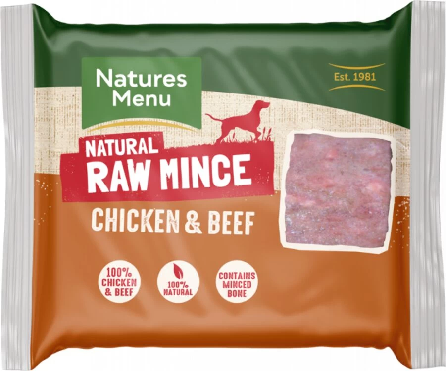 Natures Menu Minced Chicken & Beef Raw Dog Food
