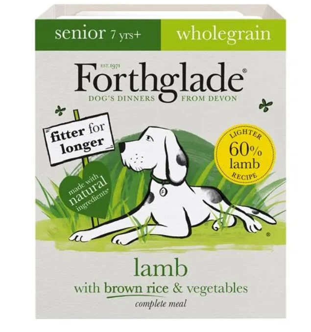 18 X Forthglade Wholegrain Lamb With Brown Rice & Vegetables Complete Senior Wet Dog Food 395g