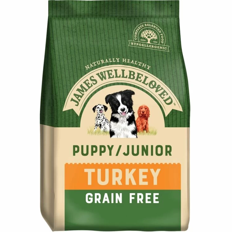 James Wellbeloved Puppy/Junior Food Grain Free Turkey & Veg 1.5kg